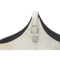 White Leather Modern Magazine Rack Holder