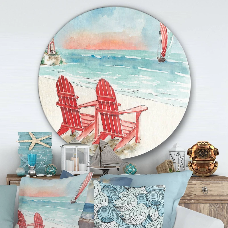 Designart - Coastal Chair Relax Beach II