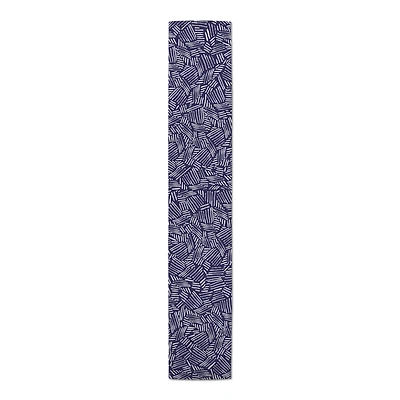 72'' Navy Watercolor Poly Twill Table Runner