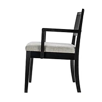 Hello Honey® 2.5ft. Crawford Mid-Century Modern Solid Wood Black Arm Chair