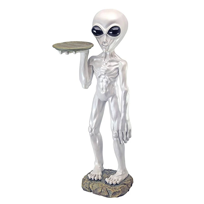 Design Toscano Roswell, the Alien Butler Pedestal Sculptural Table