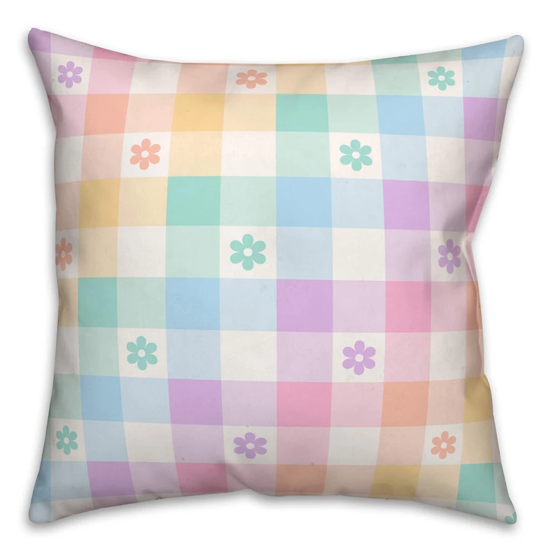 Pastel Buffalo Check 18" x 18" Throw Pillow