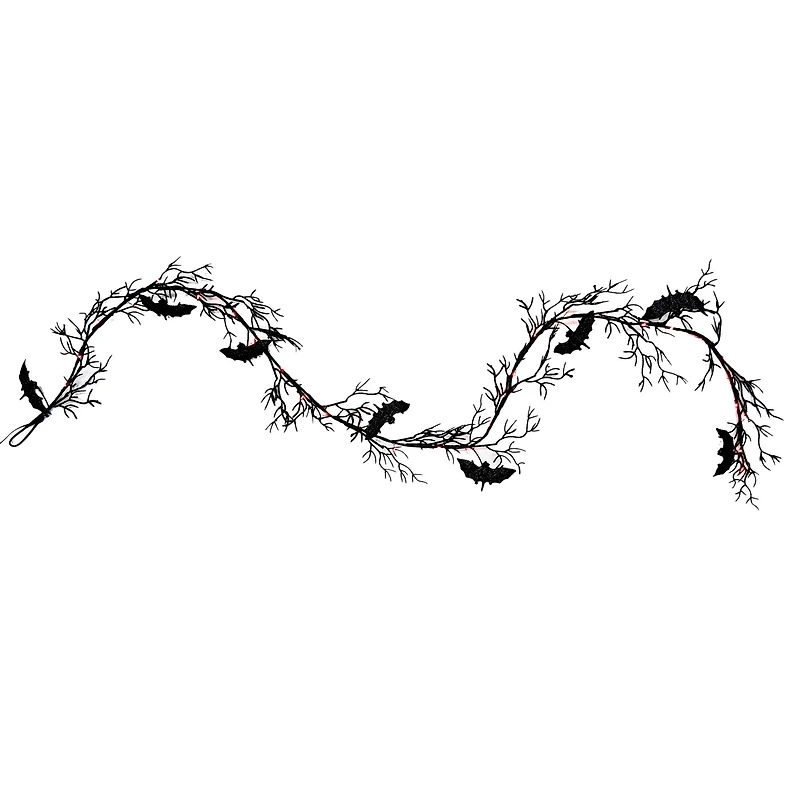 6ft. Orange LED Lighted Branch String Lights with Bats by Ashland®