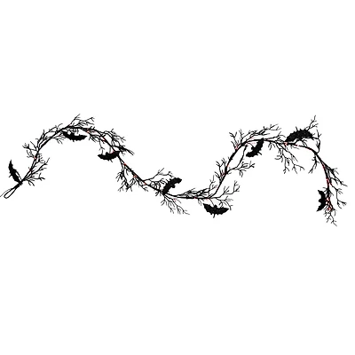 6ft. Orange LED Lighted Branch String Lights with Bats by Ashland®