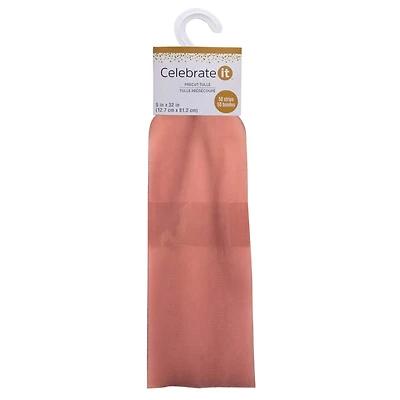 12 Packs: 50 ct. (600 total) Blush Pre-Cut Tulle Strips by Celebrate It™