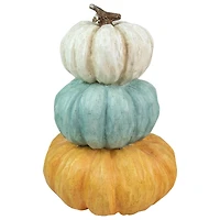 22" Triple Stacked Pumpkins Thanksgiving Tabletop Décor