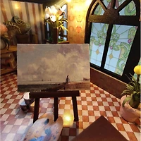 Wizardi House in English Style Miniature Dollhouse Roombox Kit