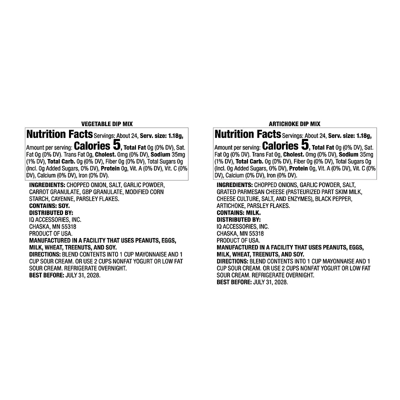 Assorted Veggie Dip Mix with Mini Whisk, 1pc.