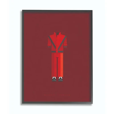 Stupell Industries Red Michael Jackson Fashion Design Wall Accent with Black Frame
