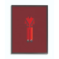 Stupell Industries Red Michael Jackson Fashion Design Wall Accent with Black Frame