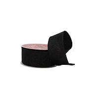 1.5" x 30ft. Black Glitter Wired Taffeta Ribbon by Celebrate It®