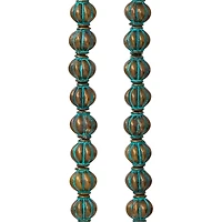 12 Pack: Patina Metal Lantern Beads, 8mm by Bead Landing™