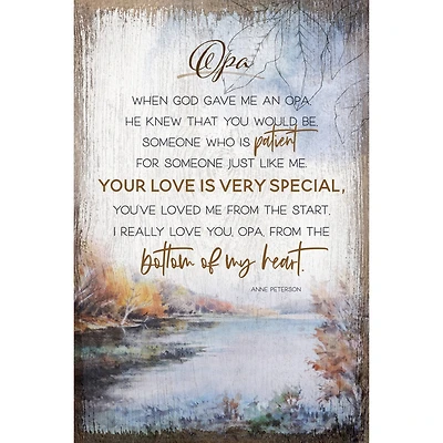 Opa Inspirational Wood Plaque