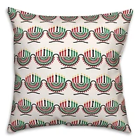 Kinara & Pattern Kwanzaa Throw Pillow