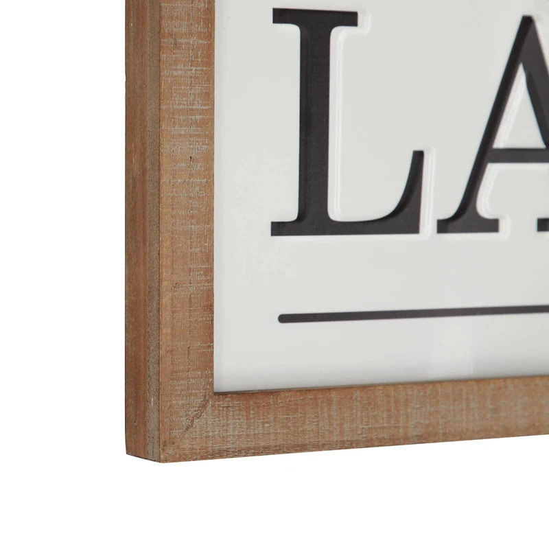 White Farmhouse Laundry Wood Wall Decor, 13" x 32"