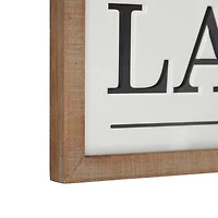 White Farmhouse Laundry Wood Wall Decor, 13" x 32"