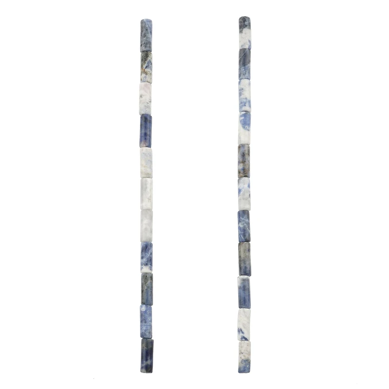 Blue & Gray Sodalite Tube, 12mm by Bead Landing™
