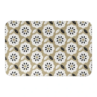 Mod Gold Flower 34" x 21" Bath Mat