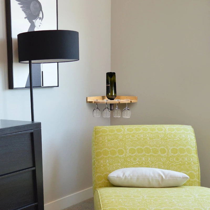 Wood Wall Mounted Wine Rack Holder