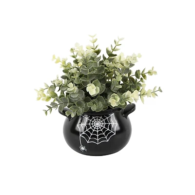Flora Bunda® Eucalyptus in Spider Web Cauldron