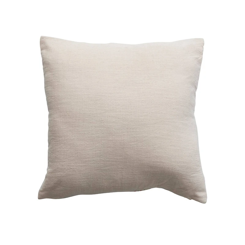 Hello Honey® 20" x 20" Green & Red Square Cotton Slub Pillow with Diamond Pattern