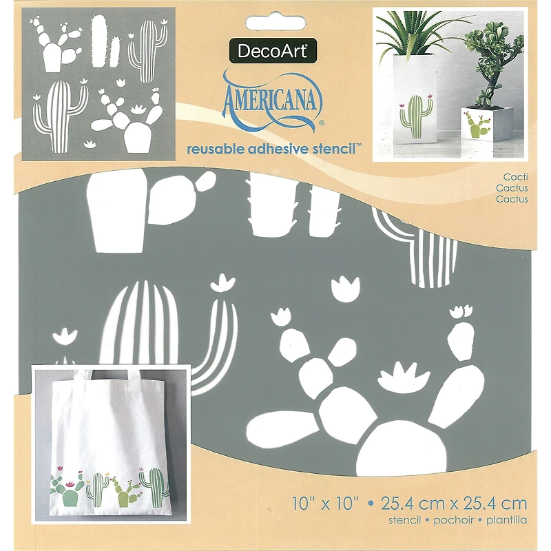 DecoArt® Americana® Reusable Adhesive Stencil™ Cacti
