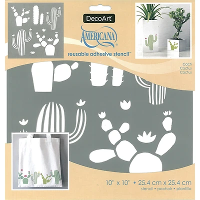 DecoArt® Americana® Reusable Adhesive Stencil™ Cacti