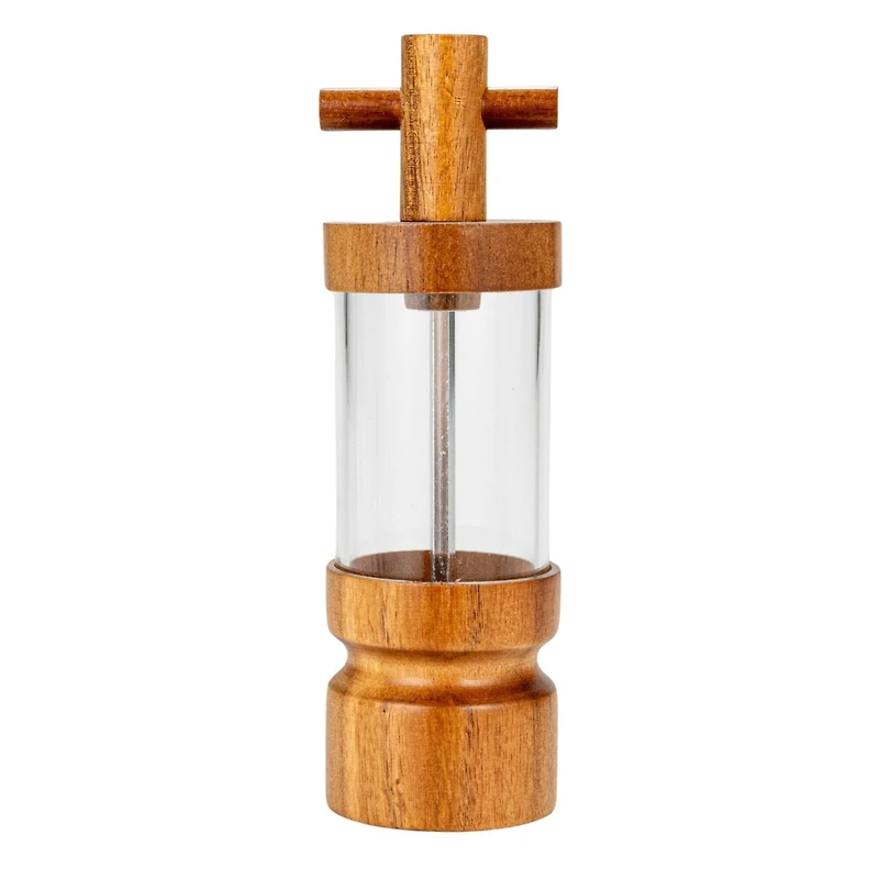 Hello Honey® 7" Natural Acacia Wood & Acrylic Salt & Pepper Mill