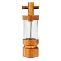 Hello Honey® 7" Natural Acacia Wood & Acrylic Salt & Pepper Mill