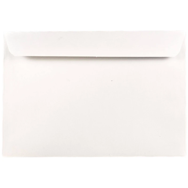 JAM Paper 7.5" x 10.5" White Booklet Commercial Envelopes, 50ct.