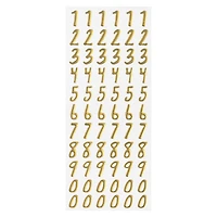 12 Packs: 66 ct. (792 total) Gold Foil Number Stickers by Recollections™