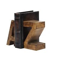 CosmoLiving by 8" Cosmopolitan Contemporary A & Z Dolomite Bookend Set