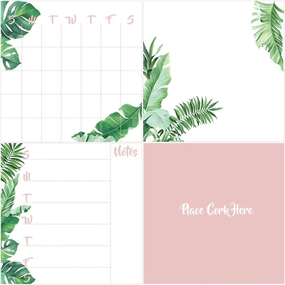 WallPops Baja Dry Erase Calendar & Corkboard Set