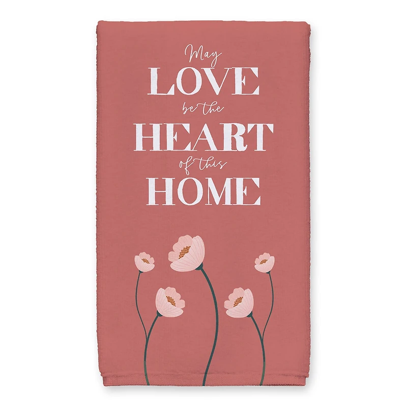 Love Heart Home 16" x 25" Tea Towel Set of 2