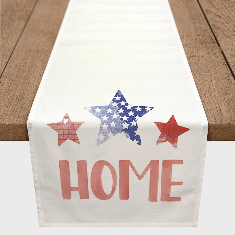 16'' x 90'' Home Star Trio Cotton Twill Table Runner