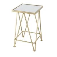 Gold Metal Contemporary Accent Table Set