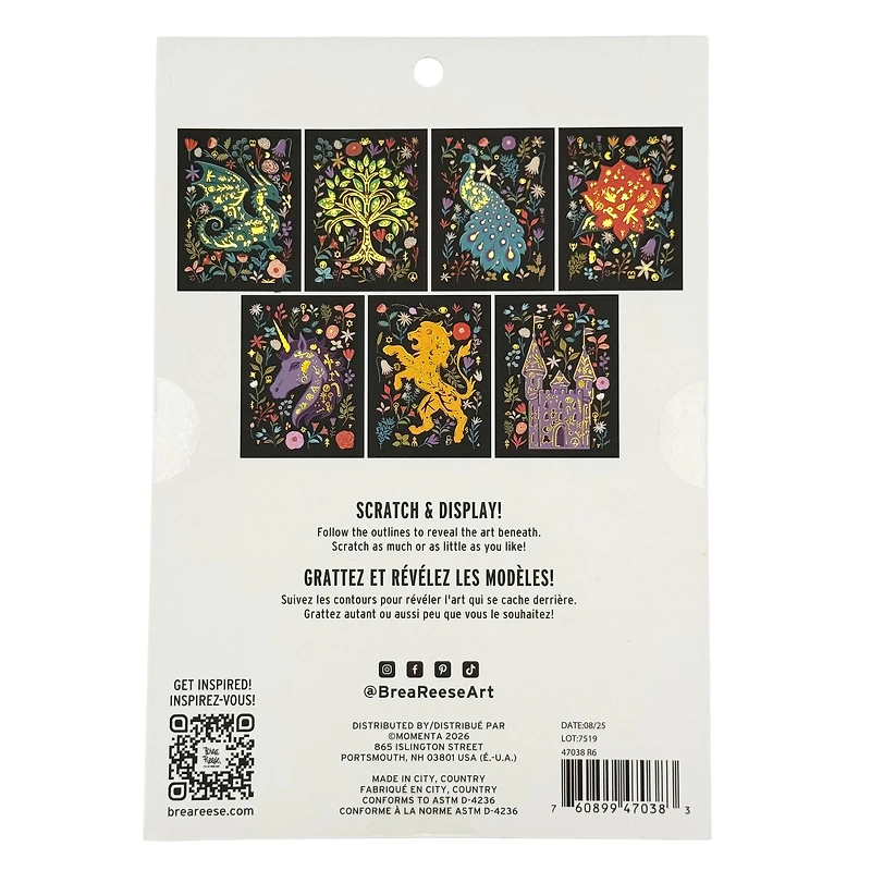 Brea Reese™ 6" x 8" Mystical Moments Scratch Art Paper Pad