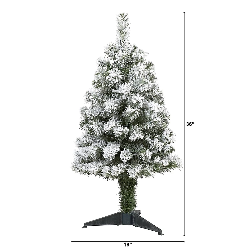3ft. Unlit Flocked West Virginia Fir Artificial Christmas Tree