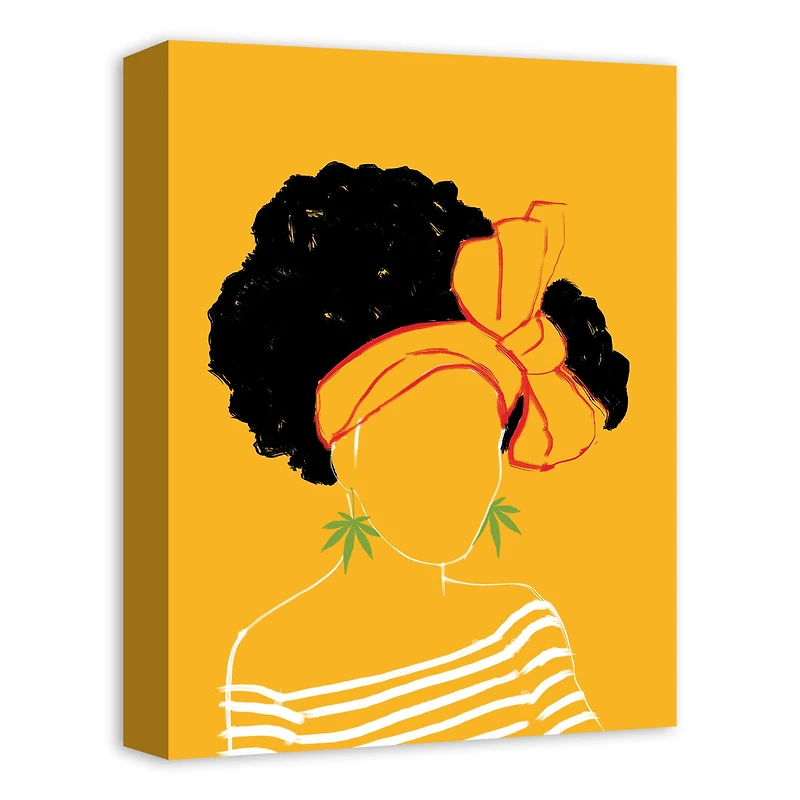 Lady In A Headwrap 12" x 16" Canvas Wall Art