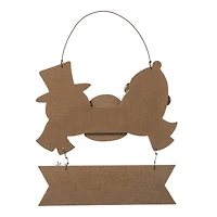 Glitzhome® 12.75" Christmas Snowman Family Wall Décor