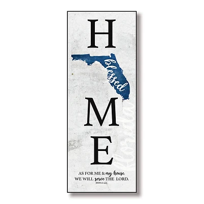 Florida Home-Blessed Wood Wall Plaque With Hanger