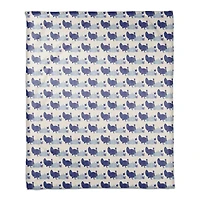 Blue Turkeys Coral Fleece Blanket