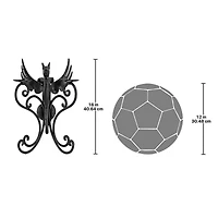 Design Toscano Castle Dragon Iron Wall Sconce