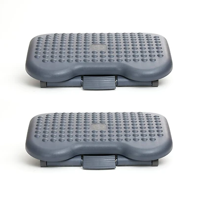 Mind Reader Black Adjustable Ergonomic Foot Rest, 2ct.