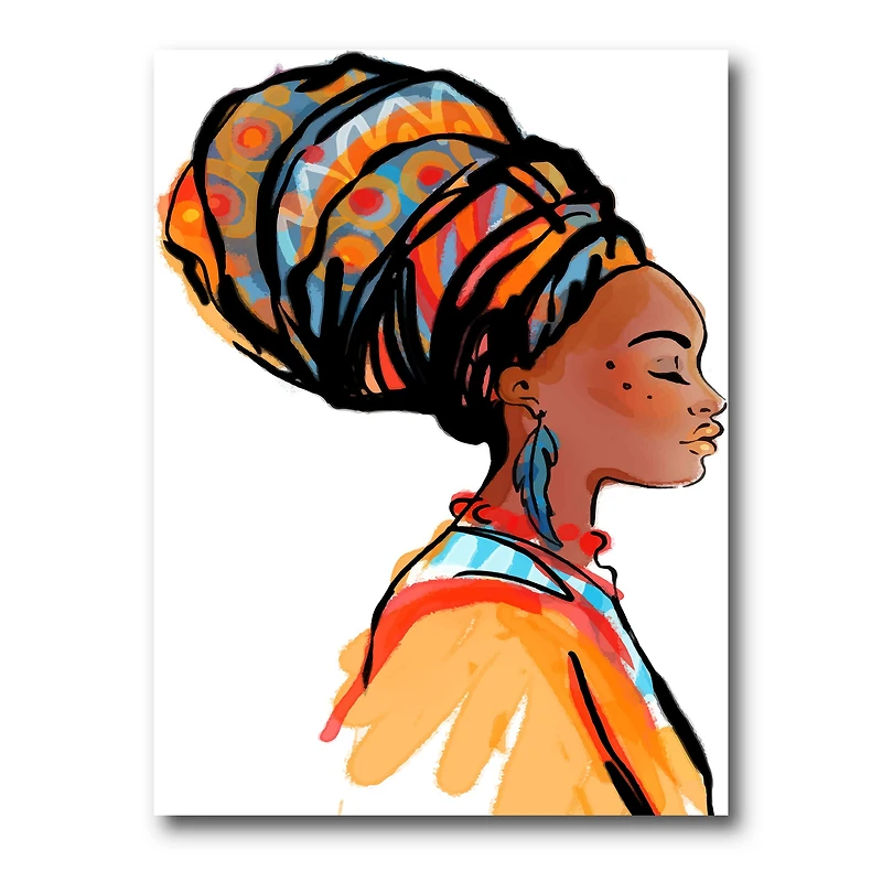 Designart - African American Woman with Turban I