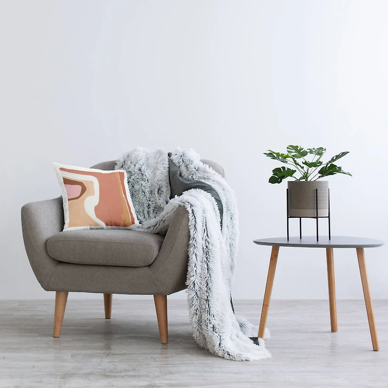 Stupell Industries Desert Inspired Abstraction Pink Red Beige Throw Pillow 18" x 18"