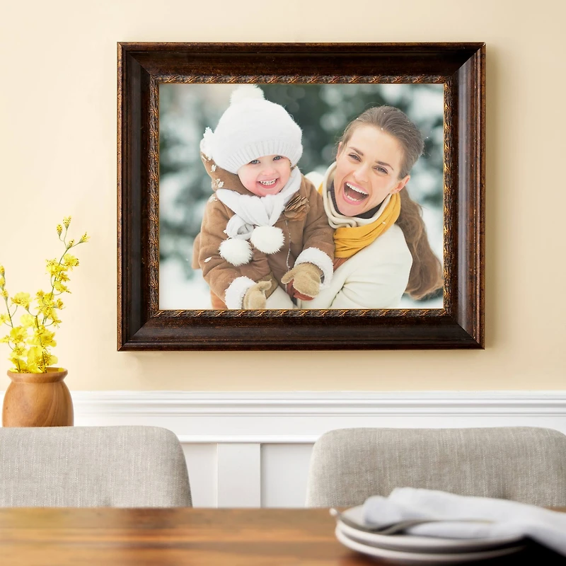 Gold Open Back Frame With Red Accents by Studio Décor