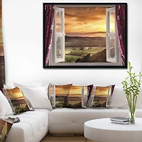 Designart - Open Window to Rural Landscape