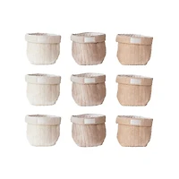 Hello Honey® 8" Countryside Charm Quilted Cotton Folding Basket Set