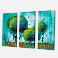 Designart - Colourful Trees Impressionist Landscape II